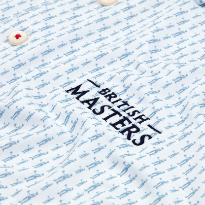 Betfred British Masters FootJoy Men's White/Red Pattern Polo Shirt