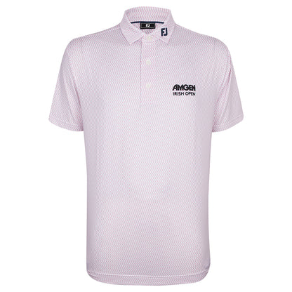 Amgen Irish Open FootJoy Men's Pink Pattern Polo Shirt