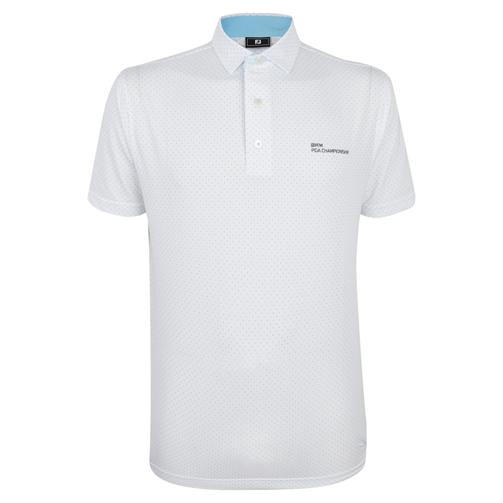 BMW PGA Championship FootJoy Men&#39;s White Dot Polo Shirt