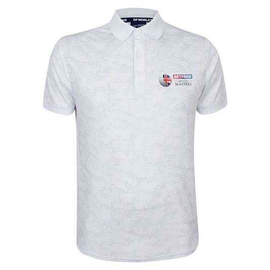 Betfred British Masters Men's White Camo Polo Shirt