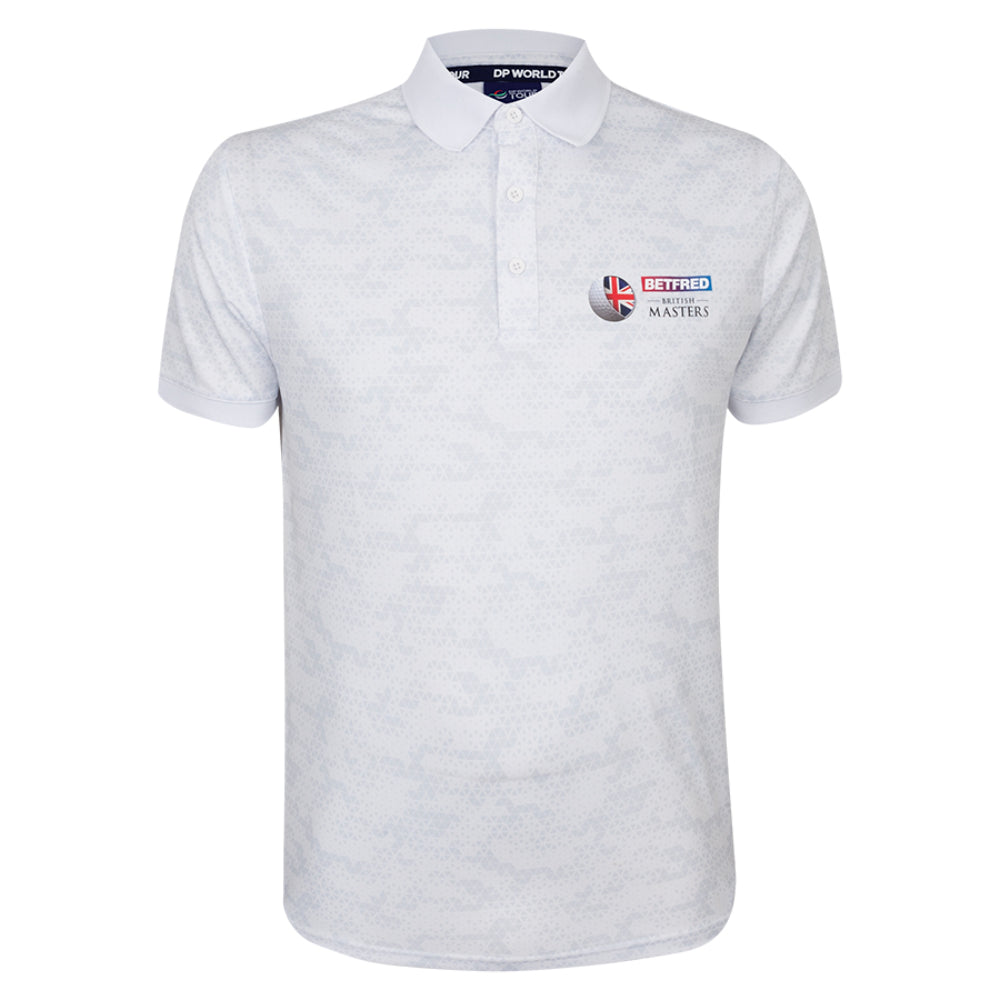 Betfred British Masters Men&#39;s White Camo Polo Shirt