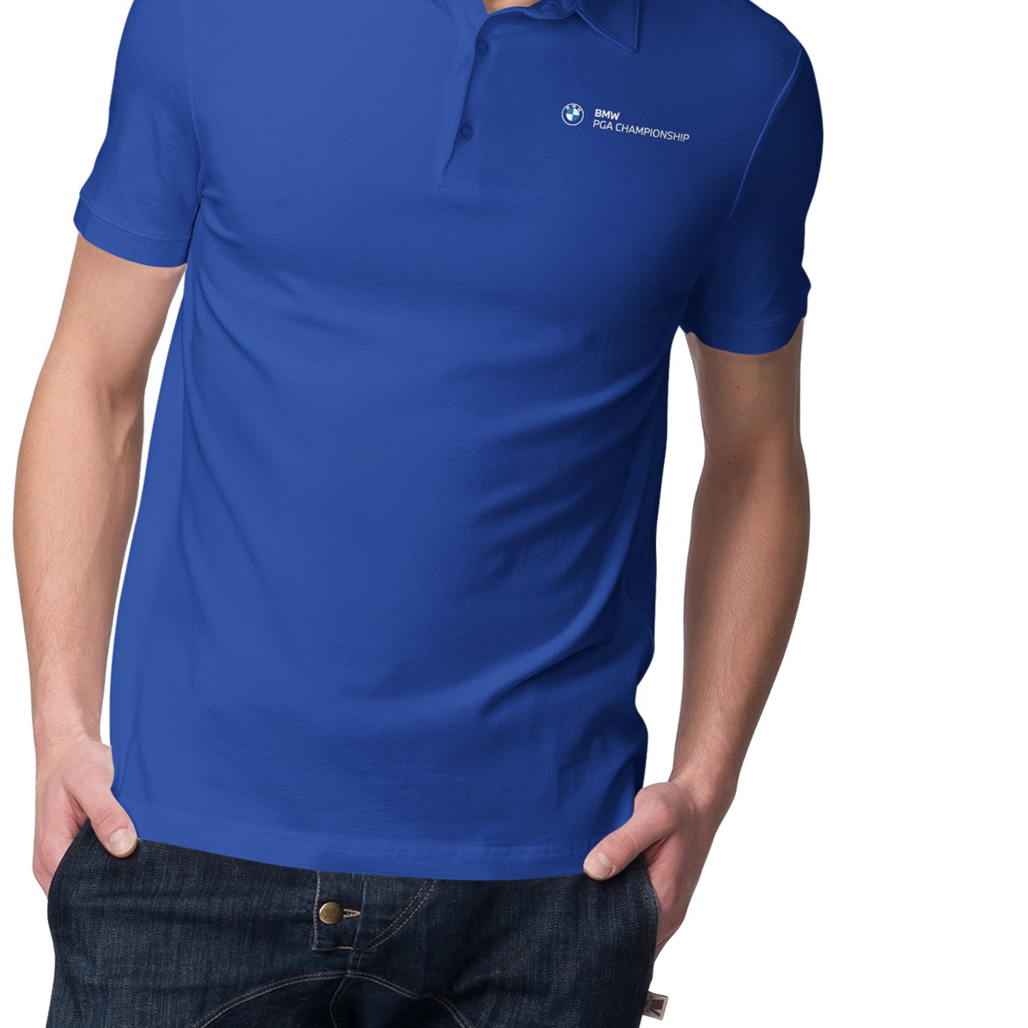 BMW PGA Championship Men's Royal Blue Polo Shirt - Front