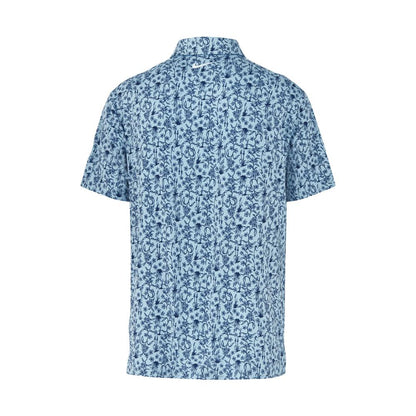 Amgen Irish Open Nike Men's Blue Floral Print Polo Shirt