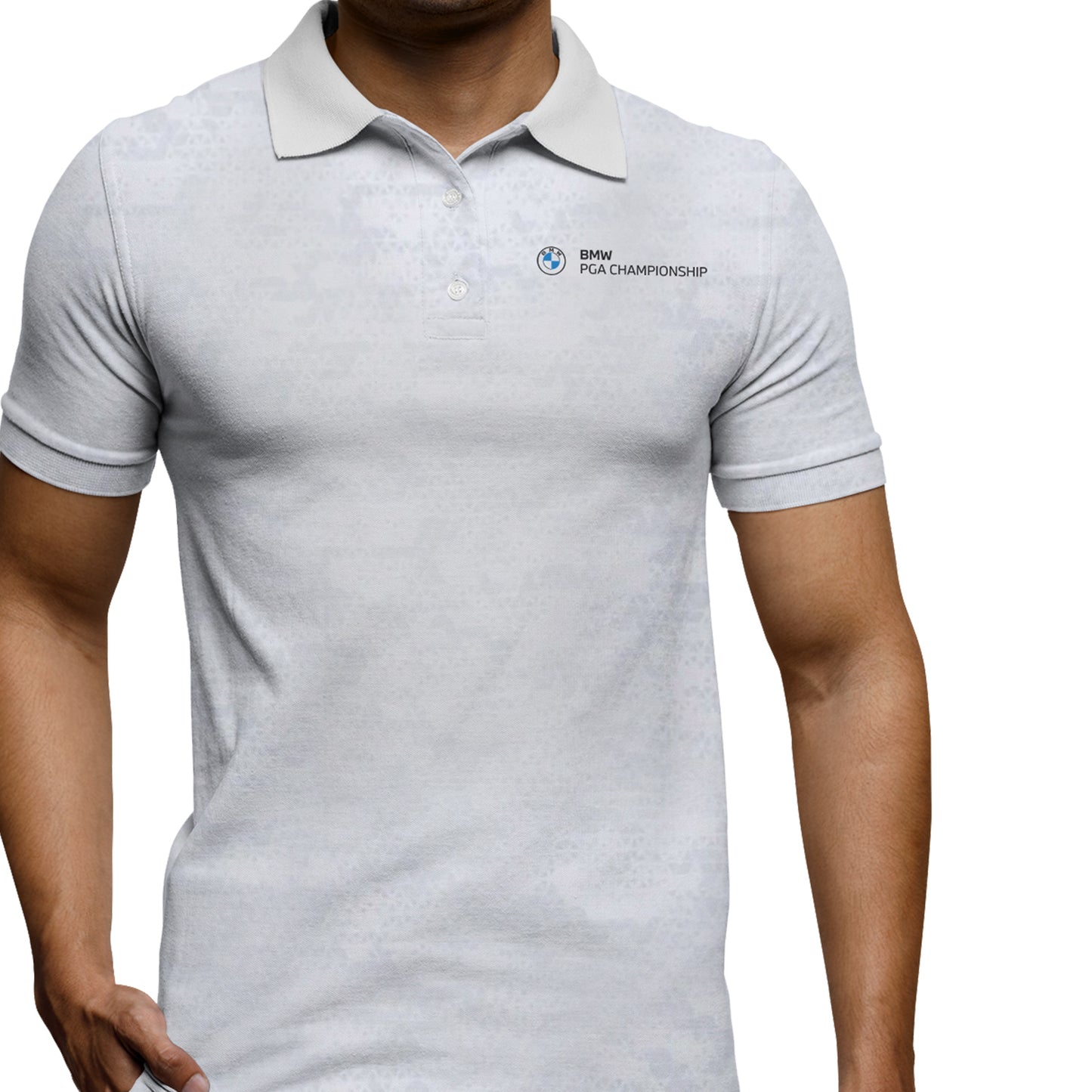 BMW PGA Championship Men's White Camo Polo Shirt