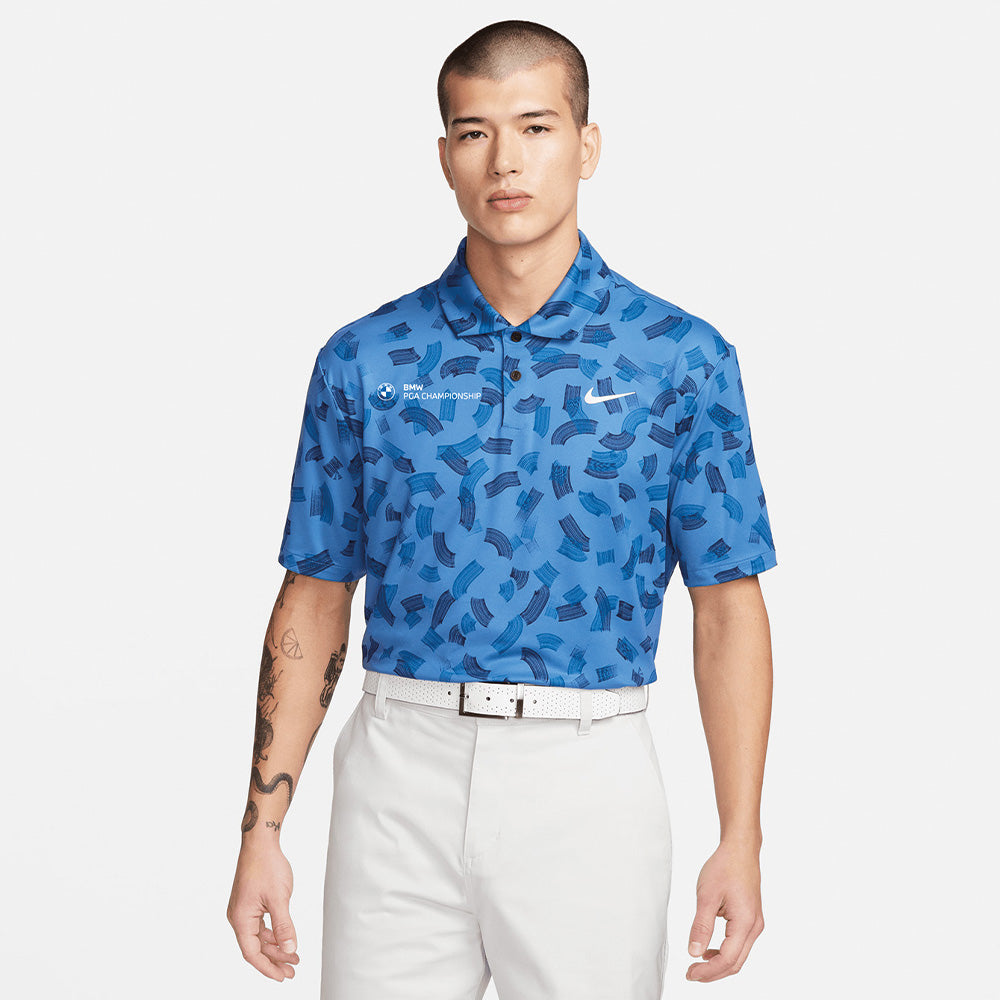 BMW PGA Championship Nike Men's Blue Print Polo Shirt