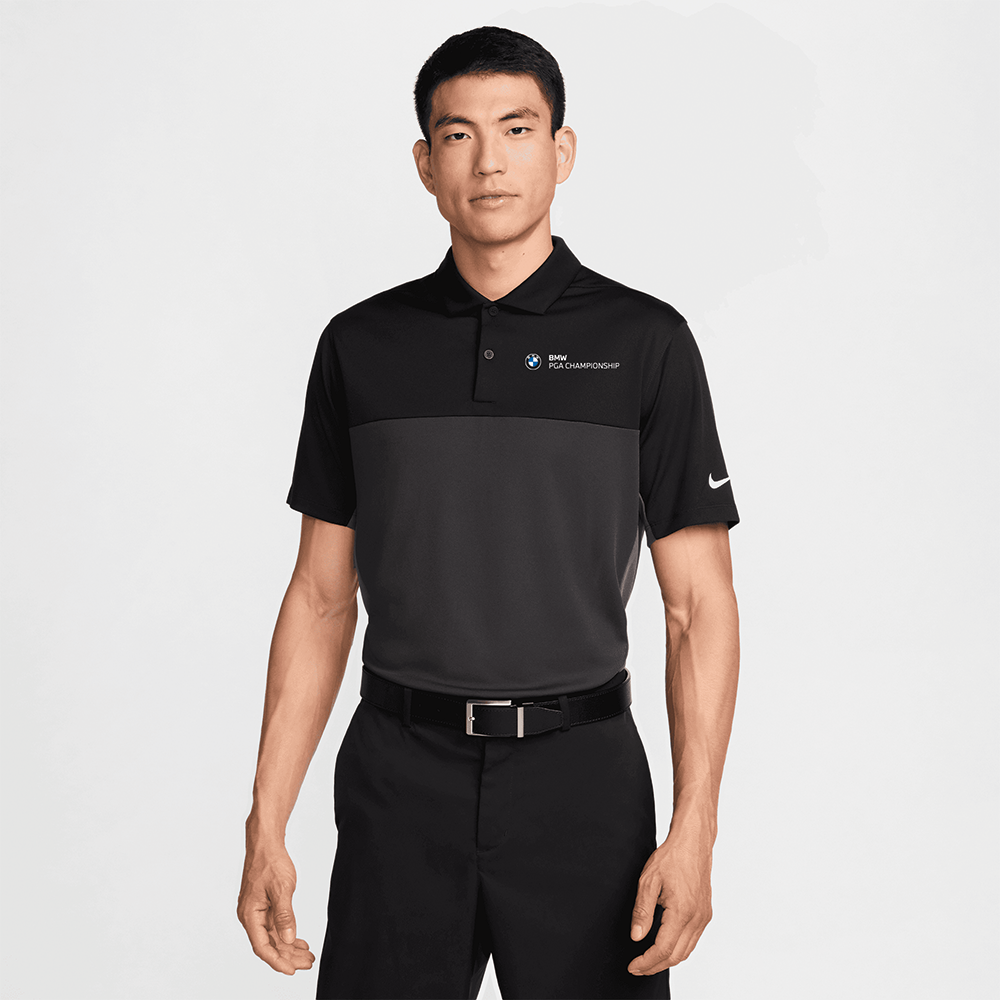 BMW PGA Championship Nike Men's Black Panel Polo Shirt