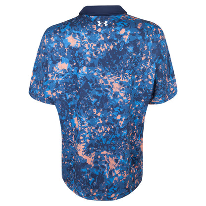 BMW PGA Championship Men's Under Armour Bloom Navy Print Polo Shirt