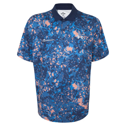 BMW PGA Championship Men's Under Armour Bloom Navy Print Polo Shirt