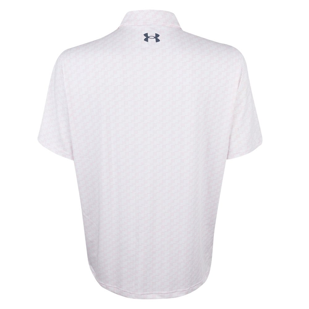 BMW PGA Championship Men's Under Armour Pink/White Pattern Polo Shirt