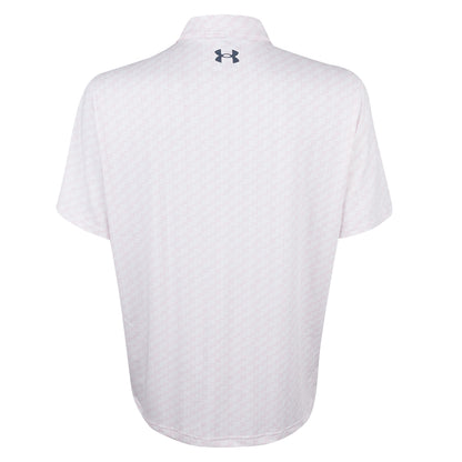 BMW PGA Championship Men's Under Armour Pink/White Pattern Polo Shirt