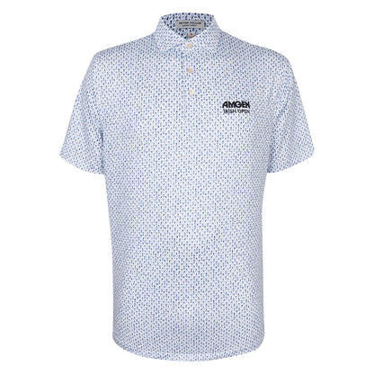 Amgen Irish Open Peter Millar Men's Pina Skullada Print Blue Polo Shirt
