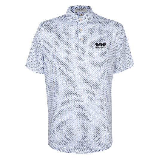 Amgen Irish Open Peter Millar Men's Pina Skullada Print Blue Polo Shirt