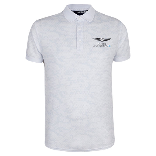 Genesis Scottish Open Men's White Camo Polo Shirt
