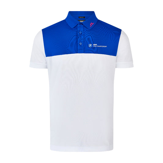 BMW PGA Championship J.Lindeberg Men's White Jeff Polo Shirt