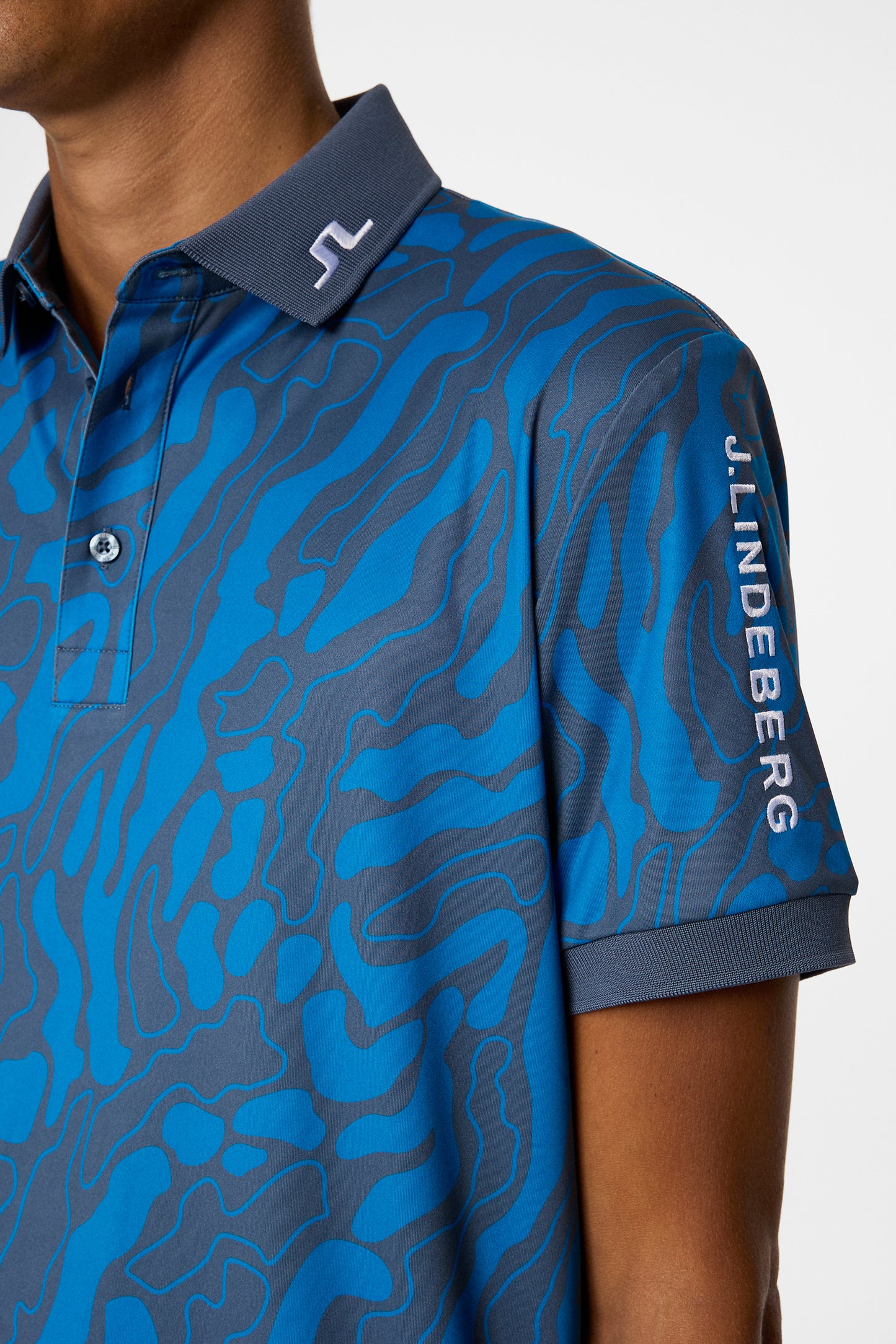 BMW PGA Championship J.Lindeberg Tour Tech Print Polo Shirt