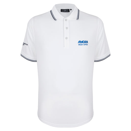 Amgen Irish Open Glenmuir Men's White Tipped Polo Shirt