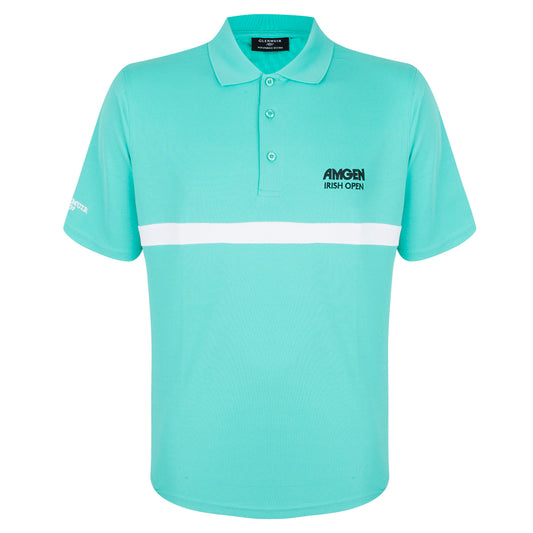 Amgen Irish Open Glenmuir Men's Green Striped Polo Shirt