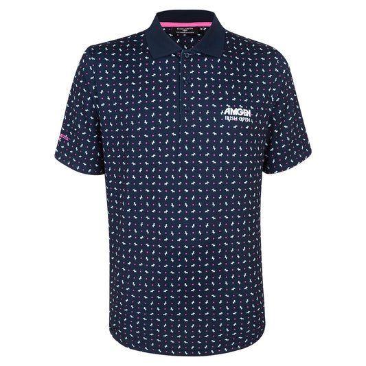 Amgen Irish Open Glenmuir Men's Navy Print Polo Shirt