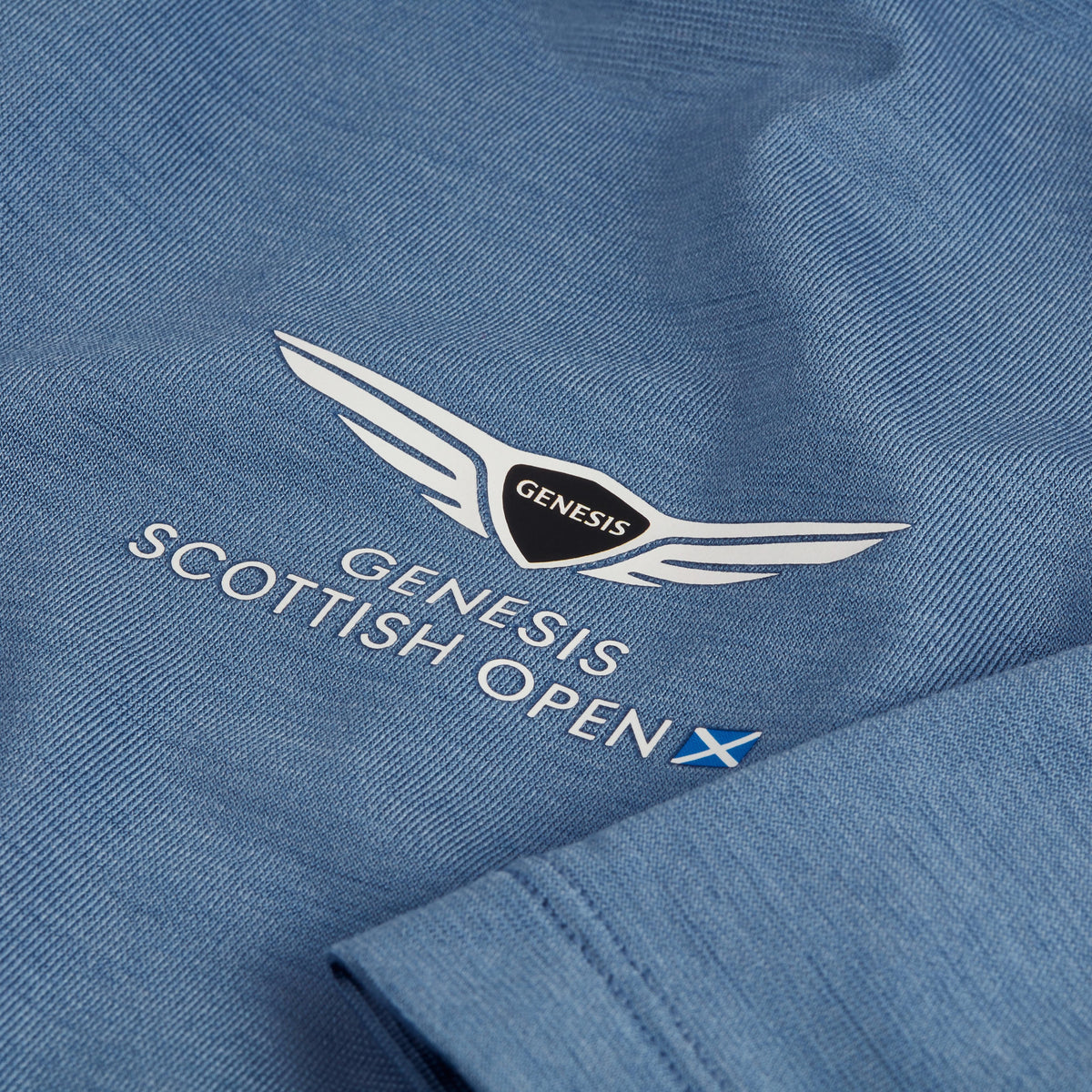 Genesis Scottish Open Men&#39;s lululemon Blue Evolution Polo Shirt