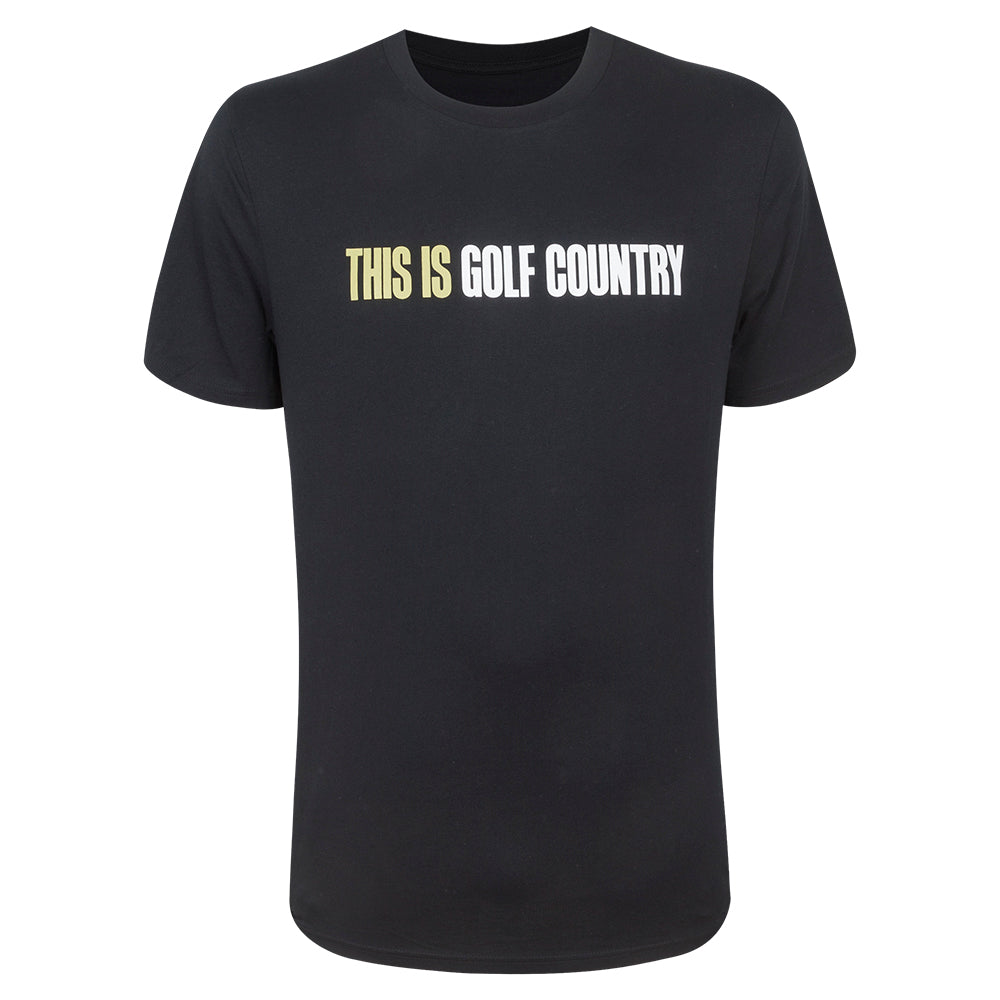 Genesis Scottish Open This Is Golf Country Unisex Black T-Shirt