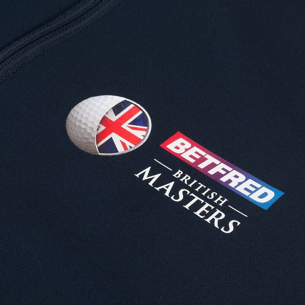 Betfred British Masters Women's 1/4 Zip Midlayer - Navy view 2