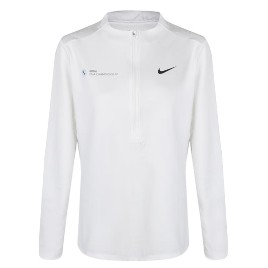BMW PGA Championship Nike Women's White Half Zip Mid Layer