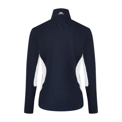 BMW PGA Championship J.Lindeberg Women's Navy Cookies 1/4 Zip Mid Layer