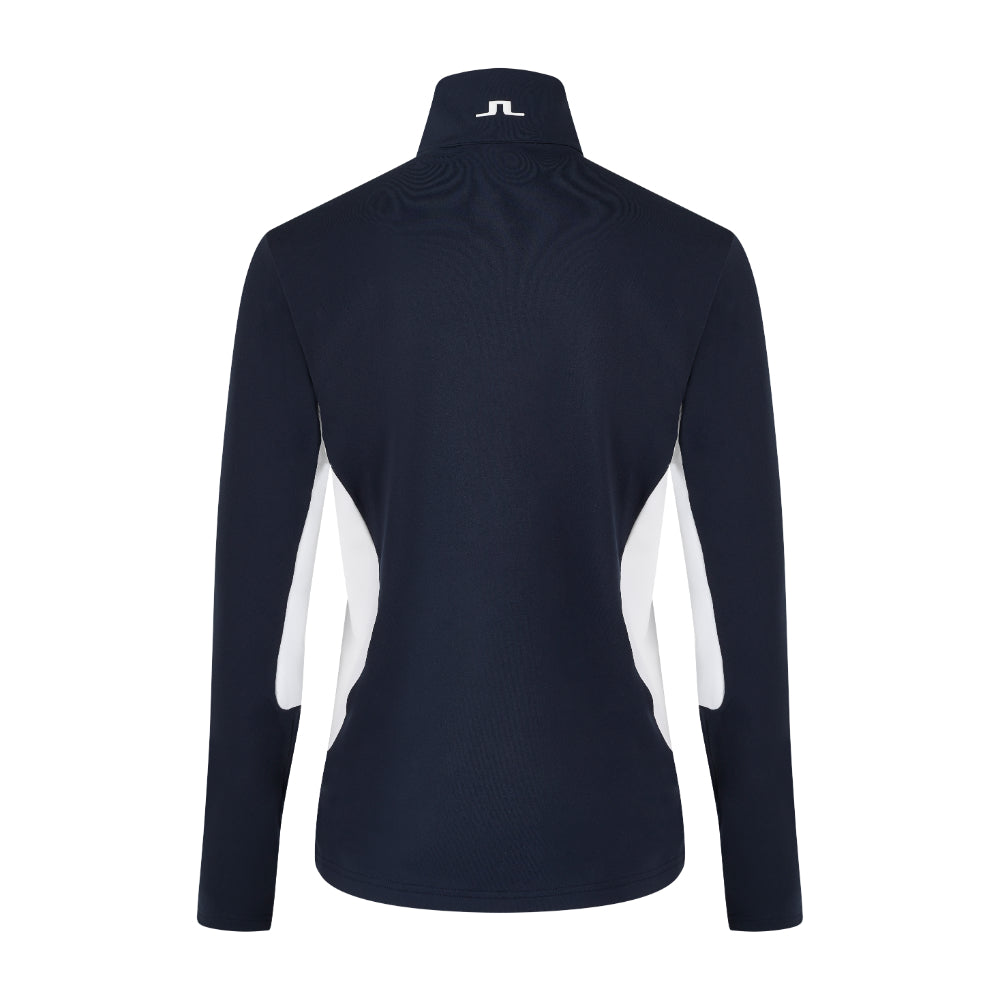 BMW PGA Championship J.Lindeberg Women&#39;s Navy Cookies 1/4 Zip Mid Layer