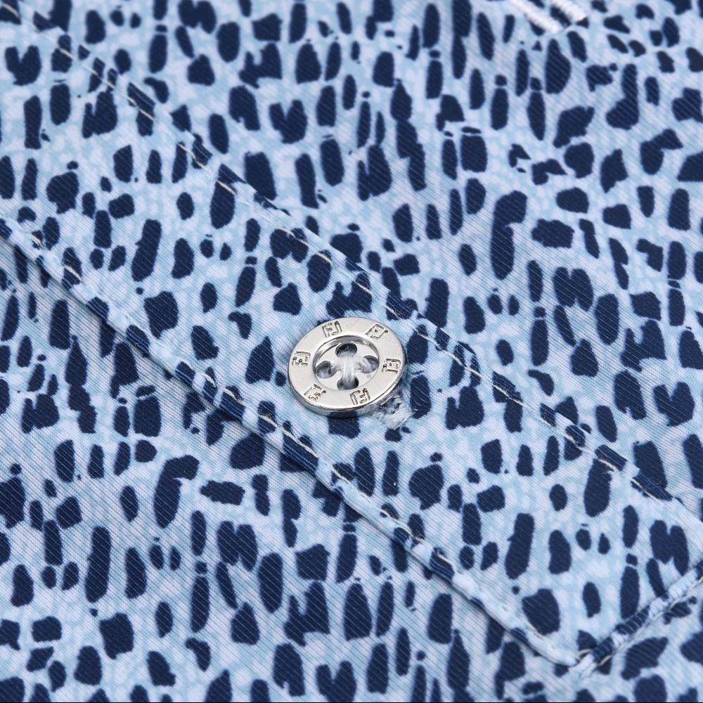 Amgen Irish Open FootJoy Women's Navy Print Polo Shirt