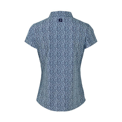 Amgen Irish Open FootJoy Women's Navy Print Polo Shirt