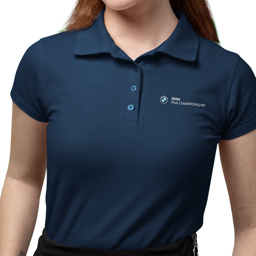 BMW PGA Championship Women's Navy Polo Shirt - Front