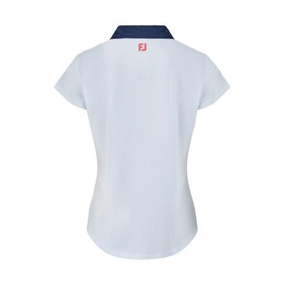Amgen Irish Open FootJoy Women's White/Navy Polo Shirt