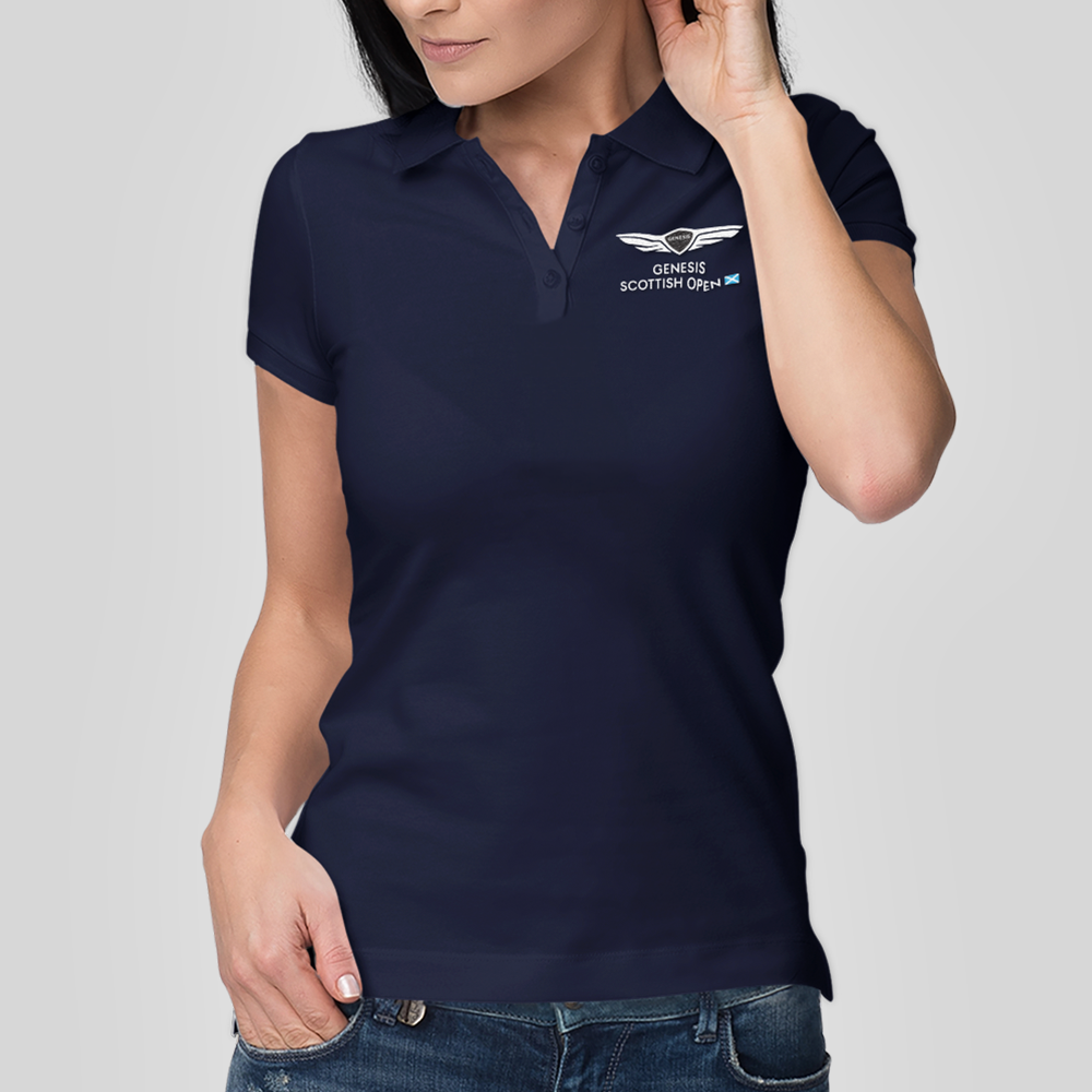 Genesis Scottish Open Women&#39;s Navy Polo Shirt Model