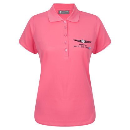 Genesis Scottish Open Glenmuir Women's Pink Polo Shirt