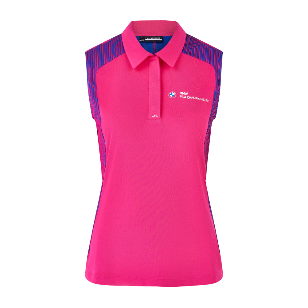 BMW PGA Championship J.Lindeberg Women&#39;s Pink Betsy Polo Shirt