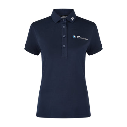 BMW PGA Championship J.Lindeberg Women's Navy Tour Tech Polo Shirt