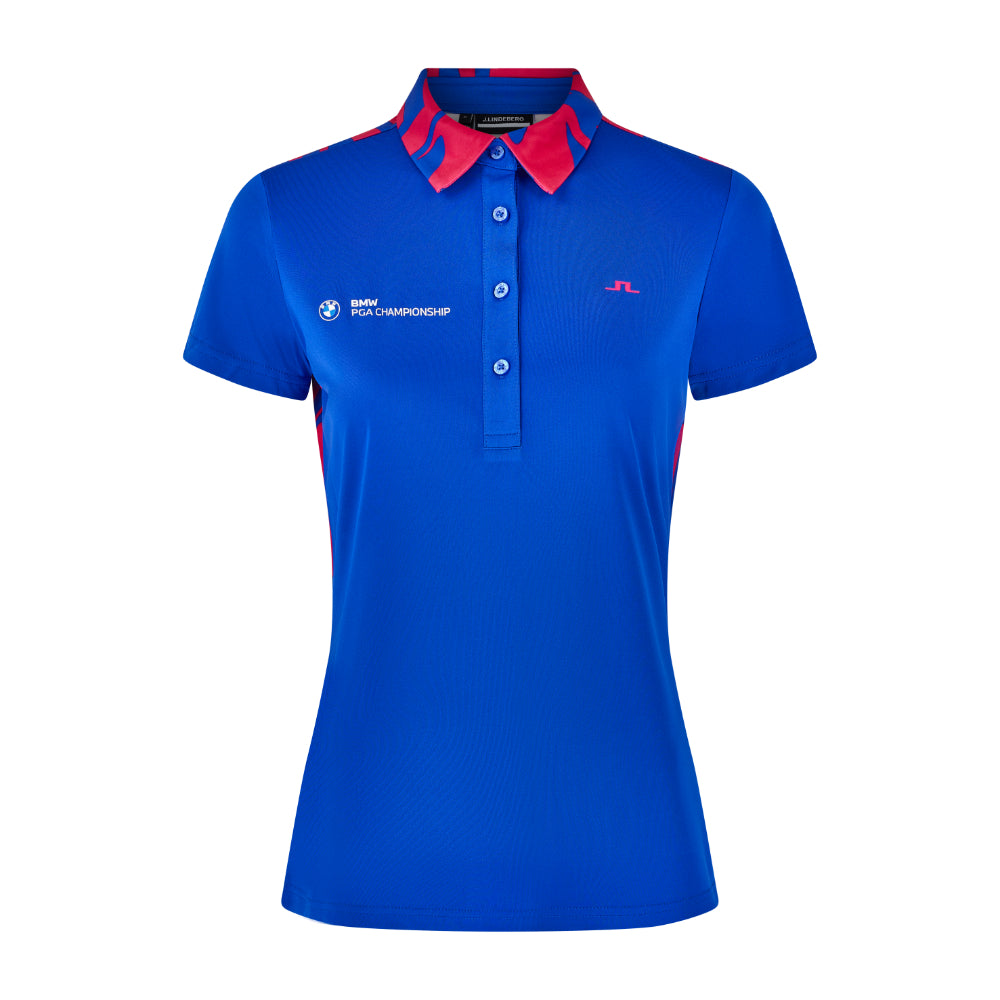 BMW PGA Championship J.Lindeberg Women&#39;s Blue Cara Polo Shirt