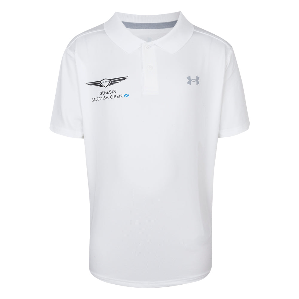 Genesis Scottish Open Under Armour Junior White Polo Shirt