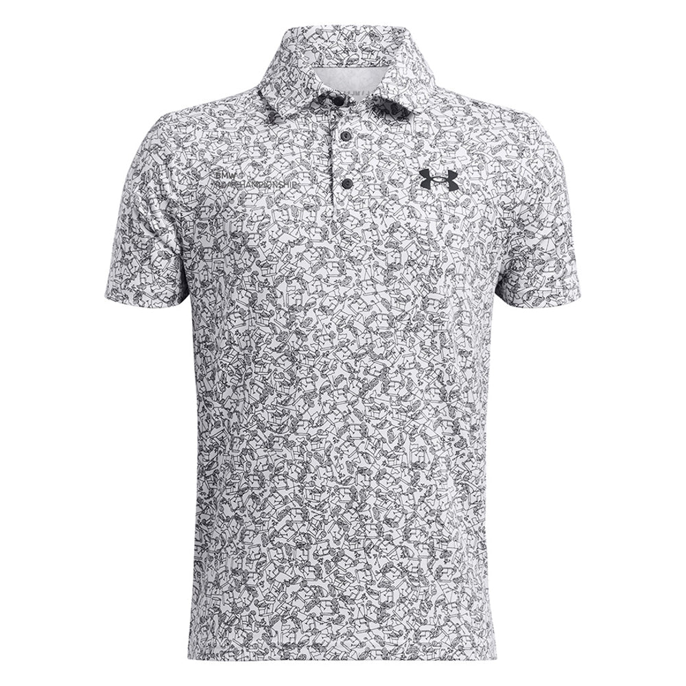 BMW PGA Championship Under Armour Junior White Print Polo Shirt