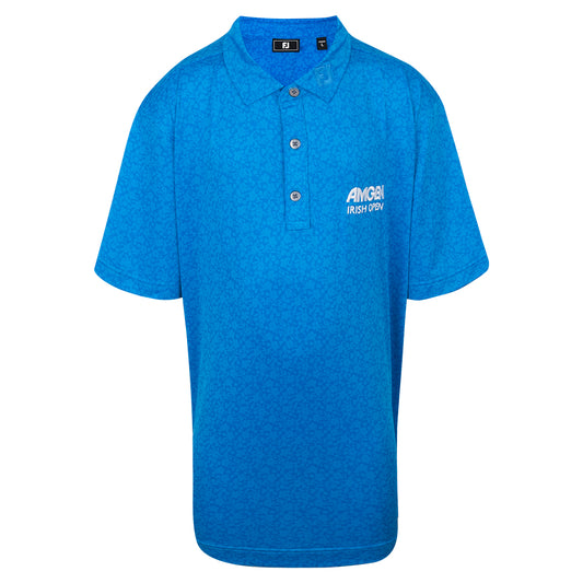Amgen Irish Open FootJoy Youth Blue Floral Print Polo Shirt