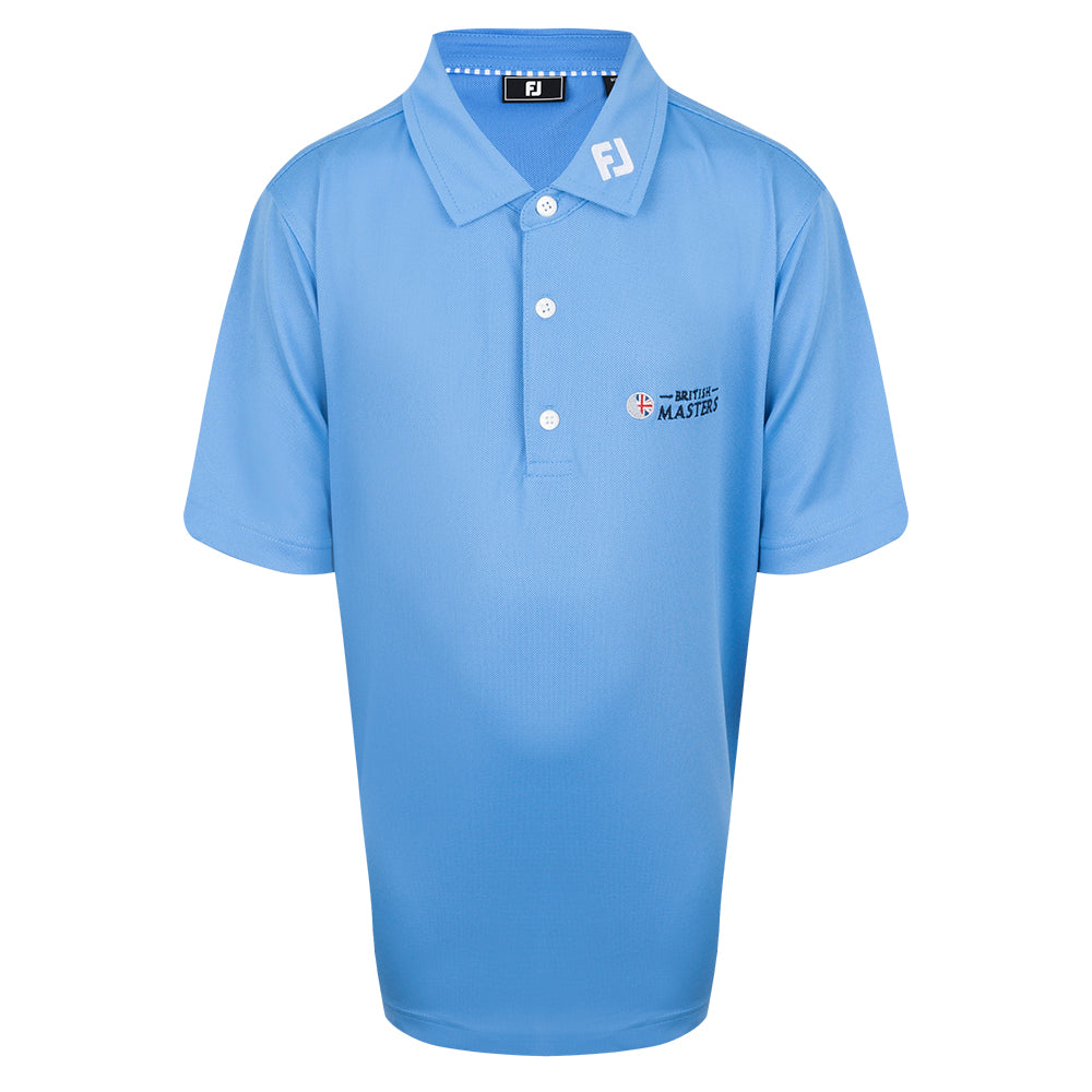 Betfred British Masters FootJoy Youth Blue Polo Shirt view 1