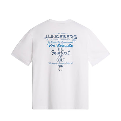 BMW PGA Championship J.Lindeberg Unisex Billy Festival of Golf White T-Shirt