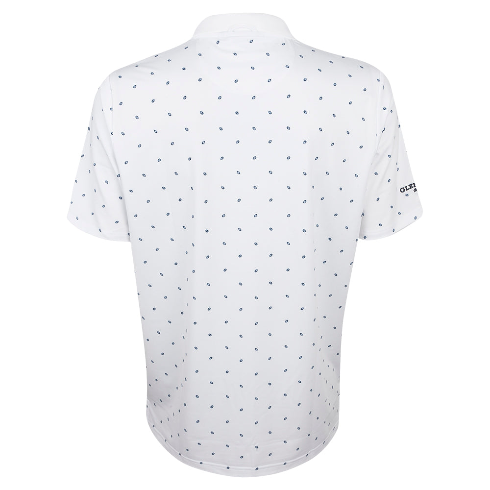 Genesis Scottish Open Glenmuir Men&#39;s White Saltire Print Polo Shirt