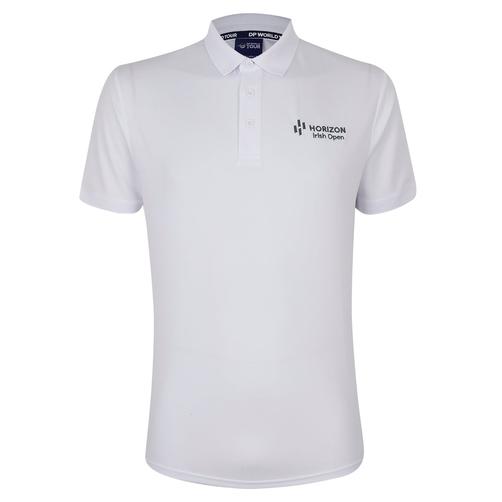 Horizon Irish Open Men&#39;s White Polo Shirt - Front