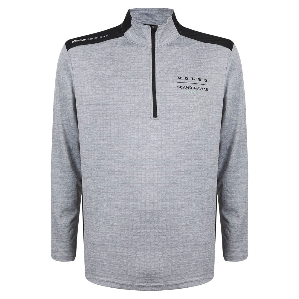 Scandinavian Mixed Men's Grey 1/2 Zip Mid Layer - Front