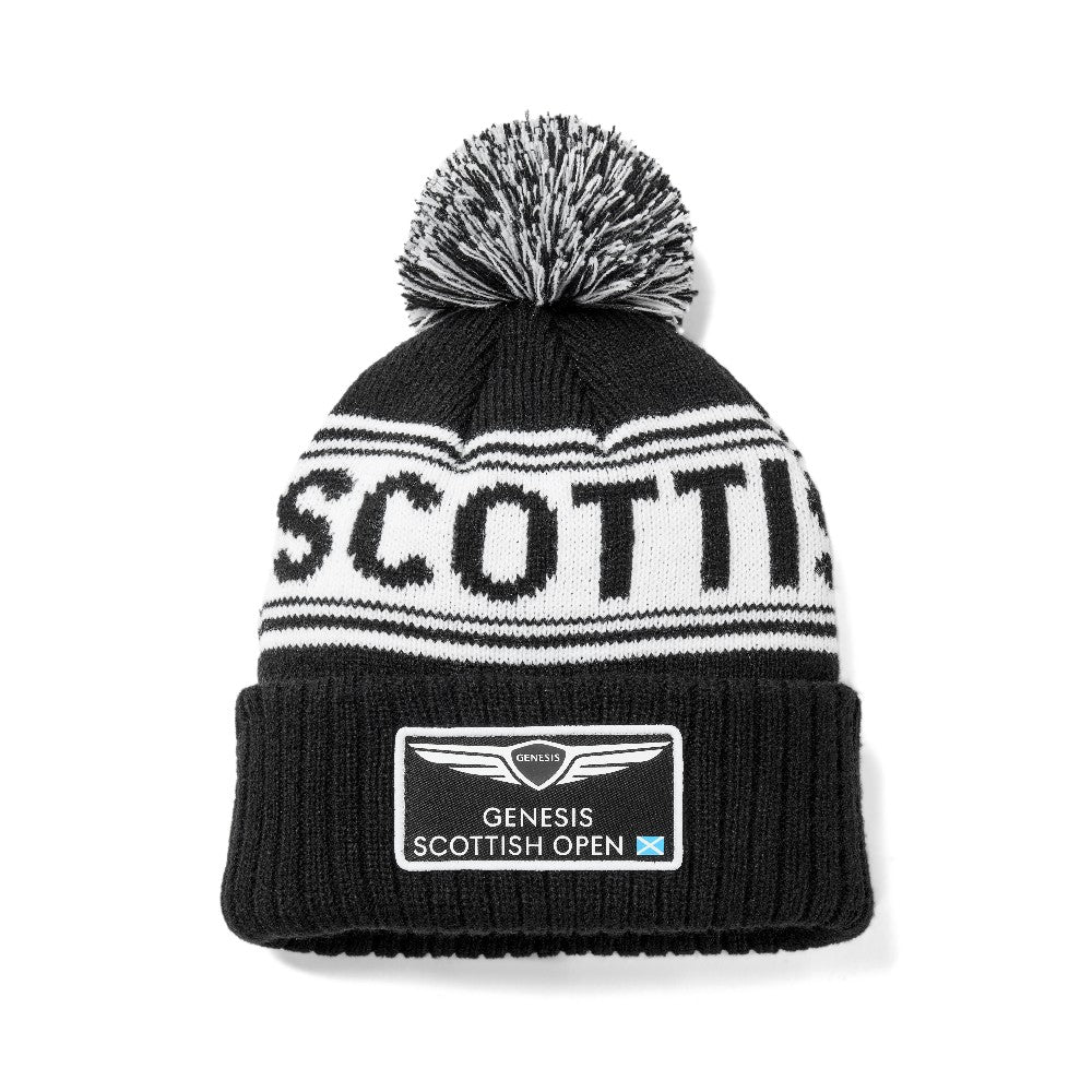 Genesis Scottish Open Black & White Knit Bobble Hat