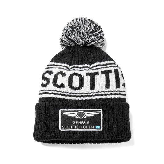 Genesis Scottish Open Black & White Knit Bobble Hat