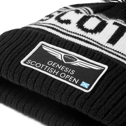 Genesis Scottish Open Black & White Knit Bobble Hat