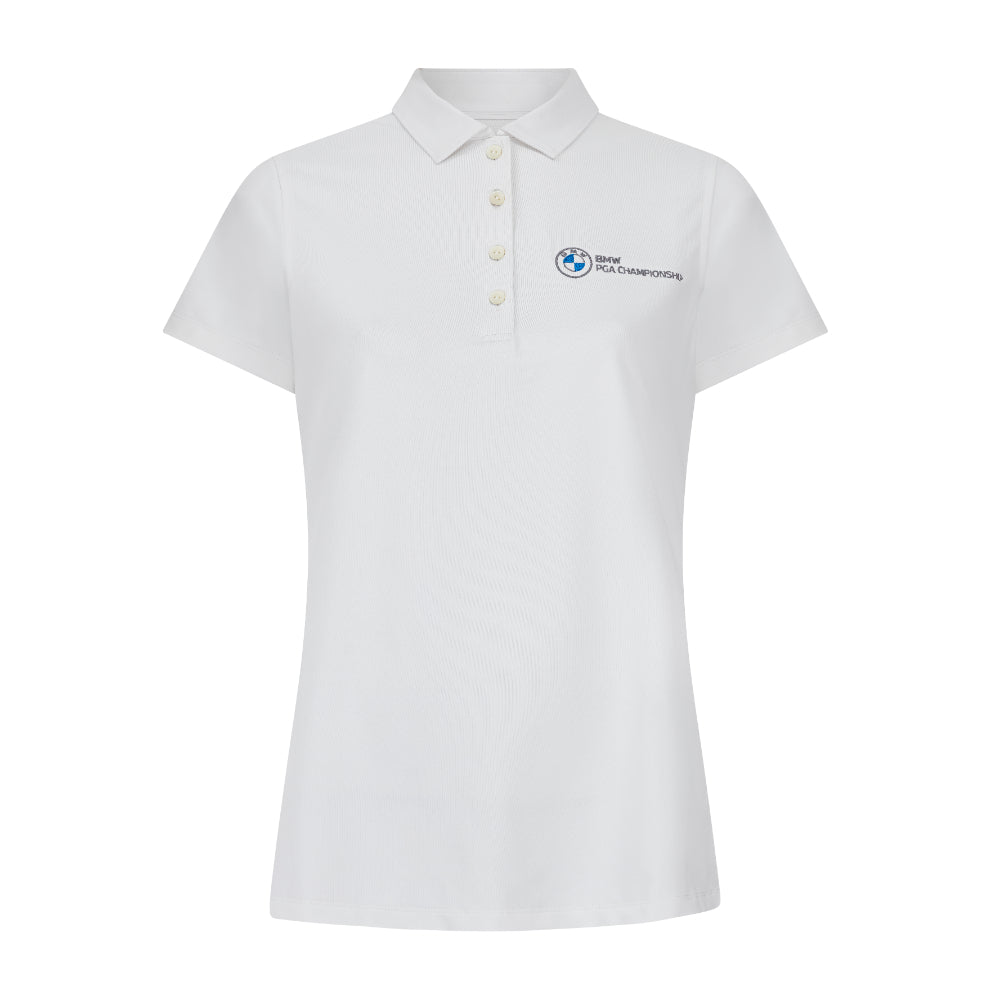 BMW PGA Championship Women&#39;s White Polo Shirt - Front