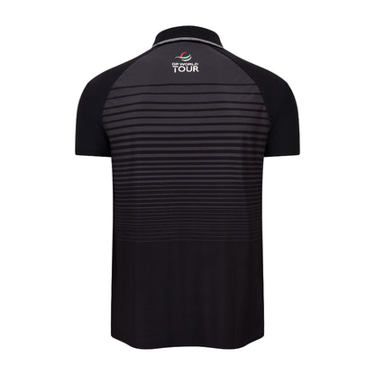 BMW PGA Championship Men's Black Striped Polo Shirt - Back
